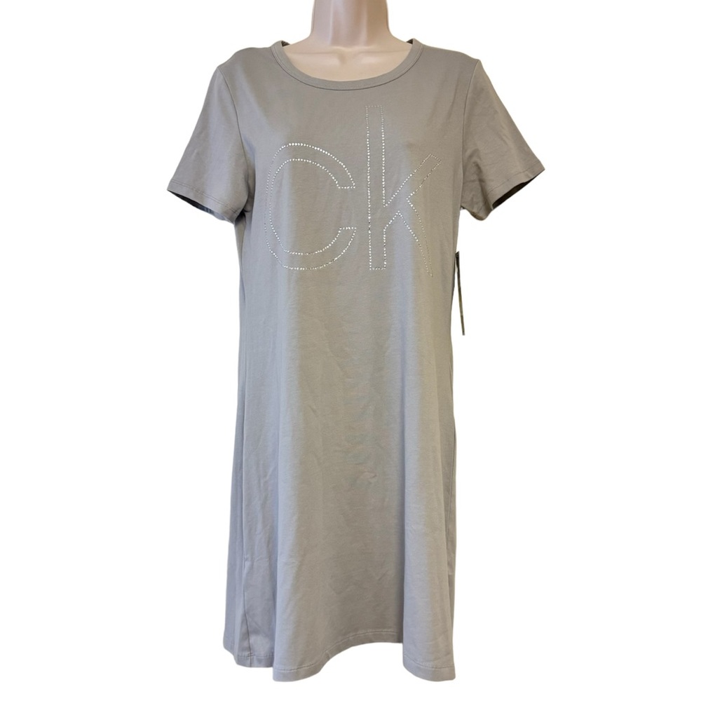 Calvin Klein Short Sleeved Logo T-Shirt Dress Size Medium